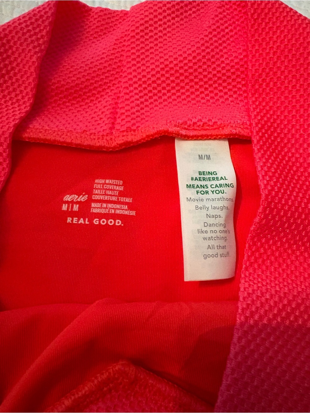 NWOT Aerie High-Waist Coral Swimsuit sz 34D/M bottom - Picture 6 of 7